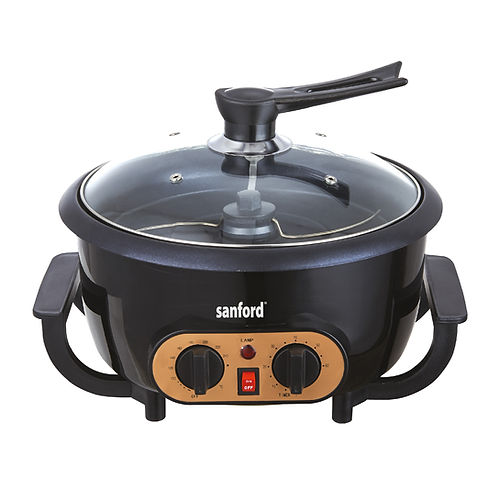 Sanford Electric Coffee Roaster 800 Watts, SF8601ECR BSKitchen AppliancesMultifunctional Roaster. Capacity 750gms. Temperature Control Knob (100-240°). 60 Minutes Timer. Unique Thermostat for Roasting the Coffee According to Your Taste. Toughened Glass Li